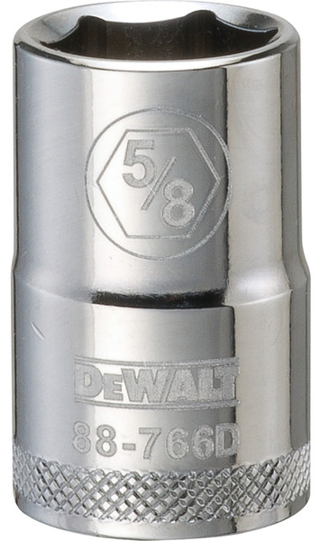 DeWALT DWMT88766OSP Drive Socket, 5/8 in Socket, 1/2 in Drive, 6-Point, Steel, Polished Chrome Vanadium [SKU: ORG7519911]