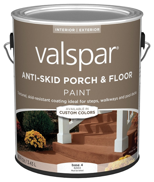 Valspar 024.0082033.007 Porch and Floor Paint, Base 4, 1 gal [SKU: ORG6522312]