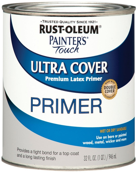 RUST-OLEUM PAINTER'S Touch 1980502 Brush-On Primer, Flat, Gray, 0.5 pt, Can [SKU: ORG6117410]