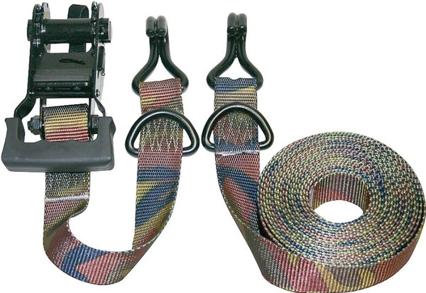 KEEPER 03548 Tie-Down, 1-1/4 in W, 16 ft L, Camouflage, 1000 lb, J-Hook End Fitting [SKU: ORG0808006]