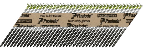 Paslode 650387 Framing Nail, 3 in L, Steel, Hot-Dipped Galvanized, Full Round Head, Ring Shank [SKU: ORG4899159]