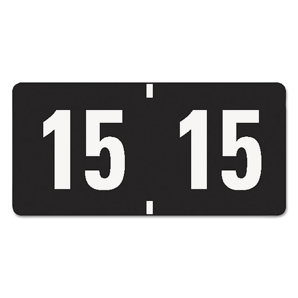 Yearly End Tab File Folder Labels, 15, 0.75 x 1.5, Black, 500/Roll [SKU: SMD68315]