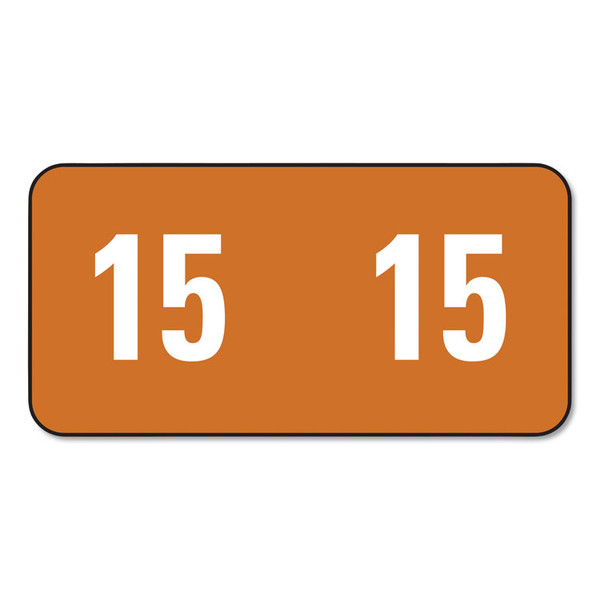 Yearly End Tab File Folder Labels, 15, 0.5 x 1, Brown, 25/Sheet, 10 Sheets/Pack [SKU: SMD67915]