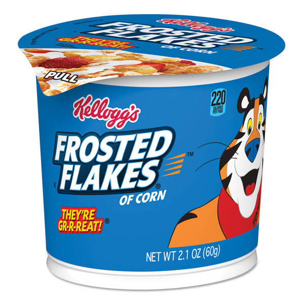 Breakfast Cereal, Frosted Flakes, Single-Serve 2.1 oz Cup, 6/Box [SKU: KEB01468]