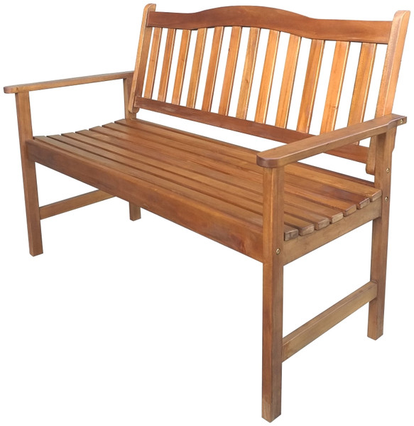 Seasonal Trends IP104-175 Park Bench, 1245 mm W, 610 mm D, 910 mm H, 450 lb Seating, Mahogany Seat, Mahogany Frame [SKU: ORG1347582]