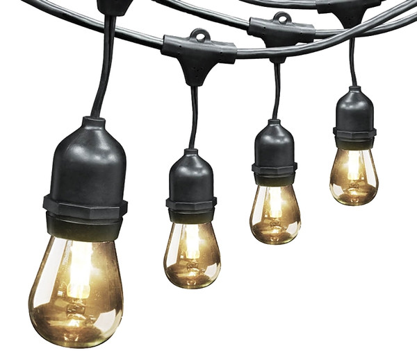 Feit Electric 72018 String Light, 120 V, 15-Lamp, LED Lamp, Blue/Green/Red/Vintage White Lamp, 30 ft L [SKU: ORG7341589]