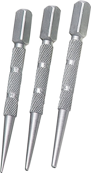 STANLEY 58-230 Nail Set, 3-Piece, Steel, Black Oxide [SKU: ORG1211606]