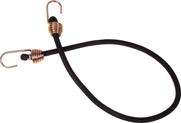 KEEPER 06182 Bungee Cord, 13/32 in Dia, 32 in L, Rubber, Black, Hook End [SKU: ORG6085773]