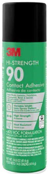 3M Hi Strength 90-VOC40DSC Spray Adhesive, Fruity, Sweet, Colorless, 14.6 oz Aerosol Can [SKU: ORG5388871]