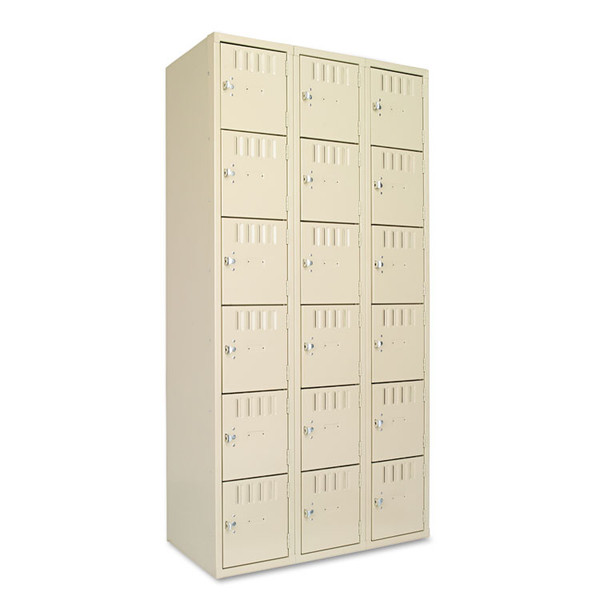 Box Compartments, Triple Stack, 36w x 18d x 72h, Sand [SKU: TNNBS6121812CSD]