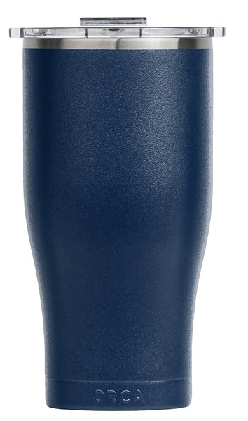 ORCA Chaser Series ORCCHA27NA/CL Tumbler, 27 oz Capacity, Whale Tail Flip Lid, Stainless Steel, Clear/Navy, Insulated [SKU: ORG5280516]