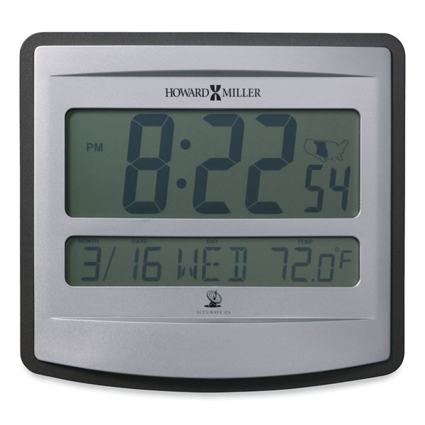 Nikita Wall Clock, Silver/Charcoal Case, 8.75" x8", 2 AA (sold separately) [SKU: MIL625780]