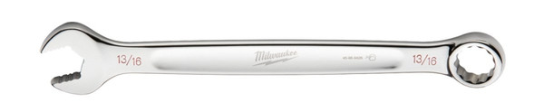 Milwaukee 45-96-9426 Combination Wrench, SAE, 13/16 in Head, 10.71 in L, 12-Point, Steel, Chrome [SKU: ORG1386317]