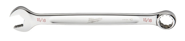 Milwaukee 45-96-9430 Combination Wrench, SAE, 15/16 in Head, 12.4 in L, 12-Point, Steel, Chrome [SKU: ORG1386341]