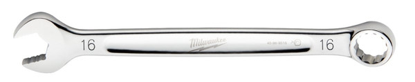 Milwaukee 45-96-9516 Combination Wrench, Metric, 16 mm Head, 8.27 in L, 12-Point, Steel, Chrome [SKU: ORG1386507]