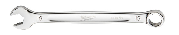 Milwaukee 45-96-9519 Combination Wrench, Metric, 19 mm Head, 9.84 in L, 12-Point, Steel, Chrome [SKU: ORG1386556]
