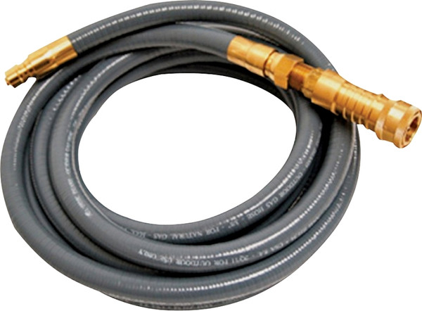 Mr. Heater F273720 Hose Assembly, 12 ft L, 3/8 in FIP x 3/8 in Male Flare, Thermoplastic, Gray [SKU: ORG4348587]