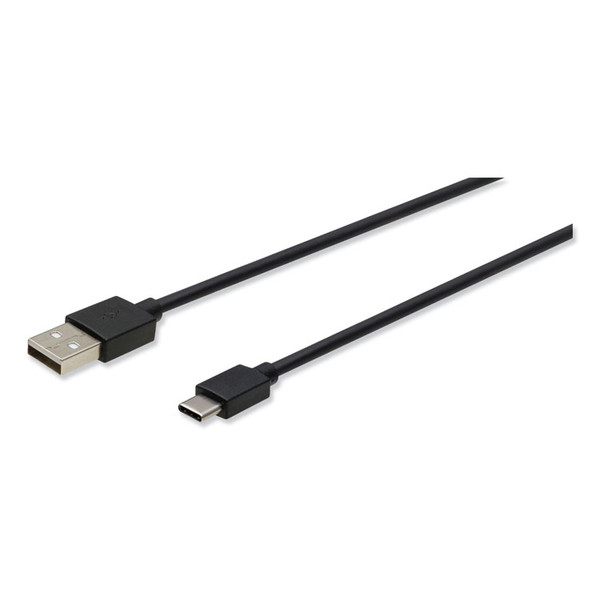USB to USB C Cable, 6 ft, Black [SKU: IVR30014]