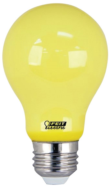 Feit Electric A19/BUG/LED LED Bug Light, General Purpose, A19 Lamp, E26 Lamp Base, Yellow, Yellow Light [SKU: ORG9961574]