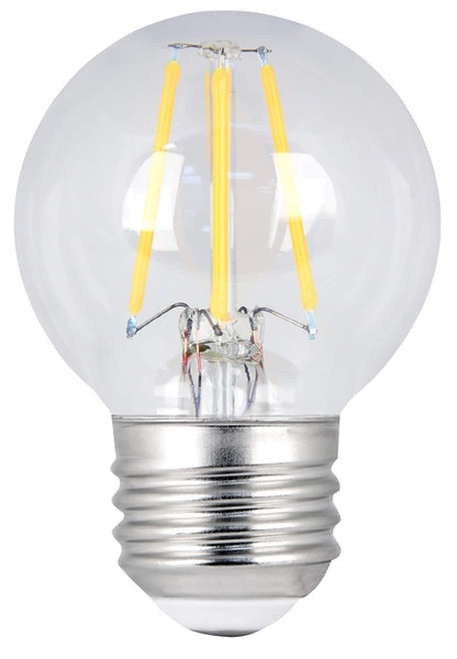 Feit Electric BPGM40/927CA/FIL LED Bulb, Globe, G16.5 Lamp, 40 W Equivalent, E26 Lamp Base, Dimmable, Clear [SKU: ORG2515393]
