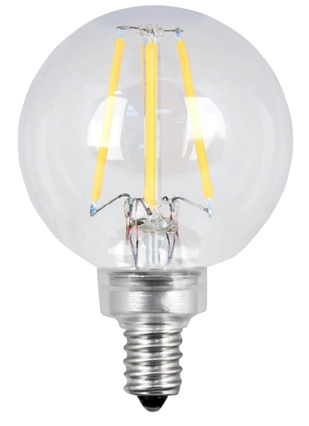 Feit Electric BPG1640/927CA/FIL/2 LED Lamp, Globe, G16-1/2 Lamp, 40 W Equivalent, E12 Lamp Base, Dimmable [SKU: ORG0183863]