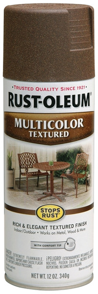 RUST-OLEUM STOPS RUST 223523 Textured Spray Autumn Brown, Solvent-Like, Autumn Brown, 12 oz, Aerosol Can [SKU: ORG3484565]