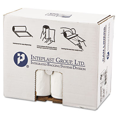 Low-Density Commercial Can Liners, 30 gal, 0.7 mil, 30" x 36", White, 25 Bags/Roll, 8 Rolls/Carton [SKU: IBSSL3036XHW2]