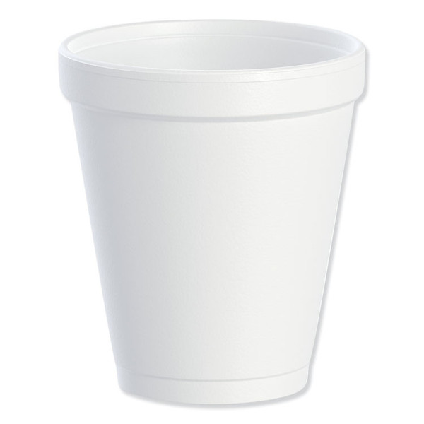 Foam Drink Cups, 8 oz, White, 25/Bag, 40 Bags/Carton [SKU: DCC8J8]