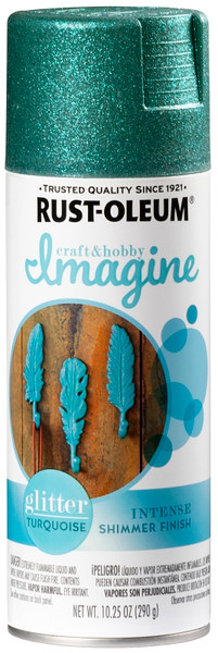 RUST-OLEUM Imagine Craft & Hobby 354073 Spray Paint, Glitter, Turquoise, 10.25 oz, Can [SKU: ORG2430528]
