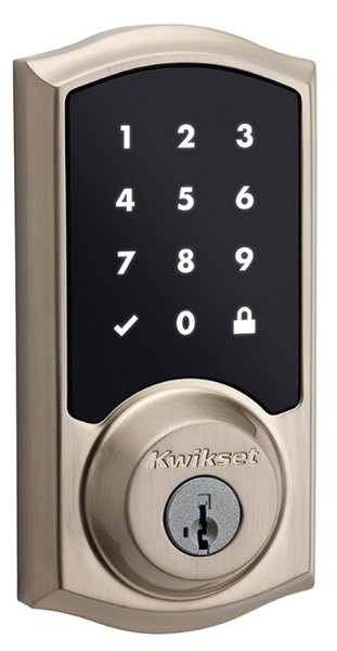 Kwikset 916TRL-15 Deadbolt, 2 Grade, Satin Nickel, 2-3/8 x 2-3/4 in Backset, 1-3/8 to 1-3/4 in Thick Door [SKU: ORG8381527]