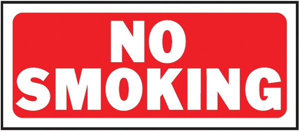 HY-KO 23003 Fence Sign, Rectangular, NO SMOKING, White Legend, Red Background, Plastic, 14 in W x 6 in H Dimensions [SKU: ORG8810988]