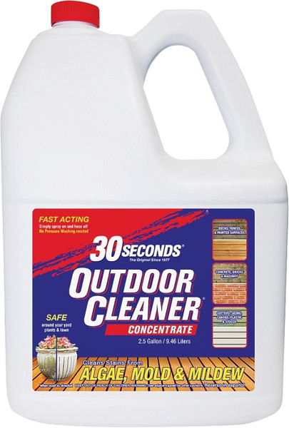 30 SECONDS 2.5G30S Outdoor Cleaner, 2.5 gal Bottle, Liquid, Light Yellow [SKU: ORG4802443]