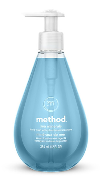method 162 Gel Hand Wash, Gel, Light Blue, Sea Minerals, 12 oz Bottle [SKU: ORG2020725]