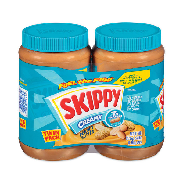 Creamy Peanut Butter, 48 oz Jar, 2/Pack, Delivered in 1-4 Business Days [SKU: GRR22000483]