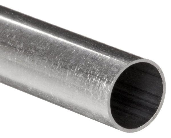 K & S 8102 Decorative Metal Tube, Round, 12 in L, 1/8 in Dia, 0.014 in Wall, Aluminum [SKU: ORG6382105]