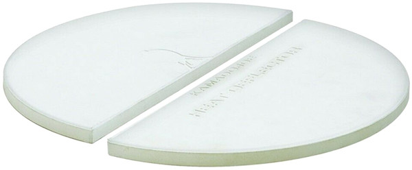 Kamado Joe CLASSIC JOE KJ-HDP Heat Deflector Plate, Half-Moon, Ceramic, For: Classic 18 in Kamado Grill [SKU: ORG7367402]