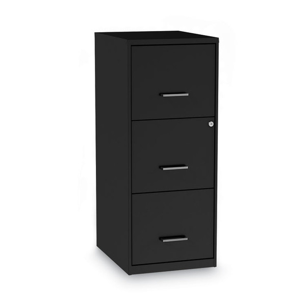 Soho Vertical File Cabinet, 3 Drawers: File/File/File, Letter, Black, 14" x 18" x 34.9 [SKU: ALESVF1835BL]