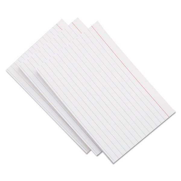 Ruled Index Cards, 5 x 8, White, 100/Pack [SKU: UNV47250]