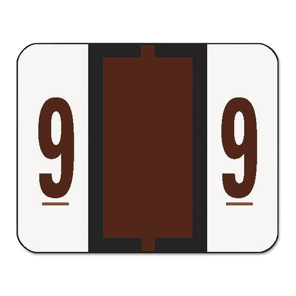 Numerical End Tab File Folder Labels, 9, 1 x 1.25, White, 500/Roll [SKU: SMD67379]