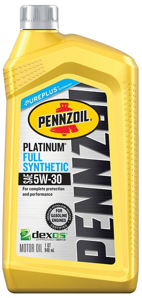 Pennzoil Platinum 550022686/5063684 Motor Oil, 5W-20, 1 qt Bottle [SKU: ORG4487930]