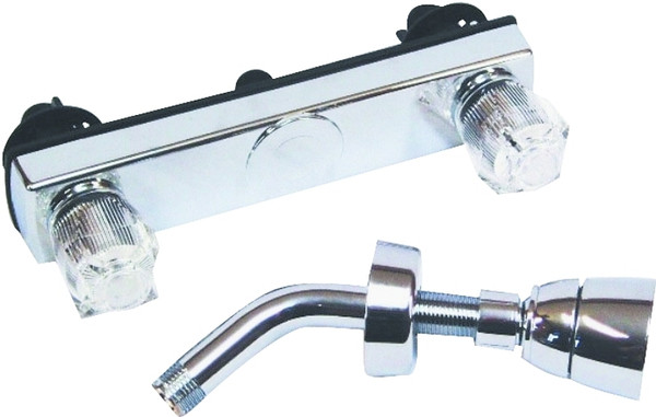 US Hardware P-008PN Shower Faucet, Plastic, Chrome Plated, 2-Handle [SKU: ORG6441893]