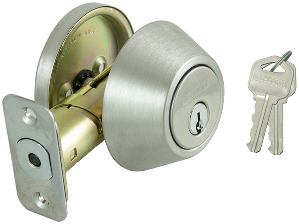 ProSource Signature Series Deadbolt, 3 Grade, Stainless Steel, 2-3/8 to 2-3/4 in Backset, KW1 Keyway [SKU: ORG5405568]