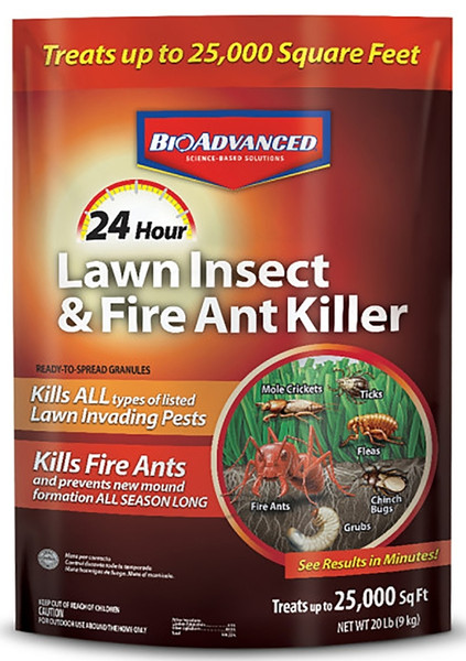 BioAdvanced 700910G Lawn Insect and Fire Ant Killer, Granular, Outdoor, 20 lb [SKU: ORG2861482]