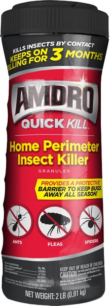 Amdro QUICK KILL 100526851 Home Perimeter Insect Killer, Granular, Outdoor, 2 lb Bottle [SKU: ORG7580434]