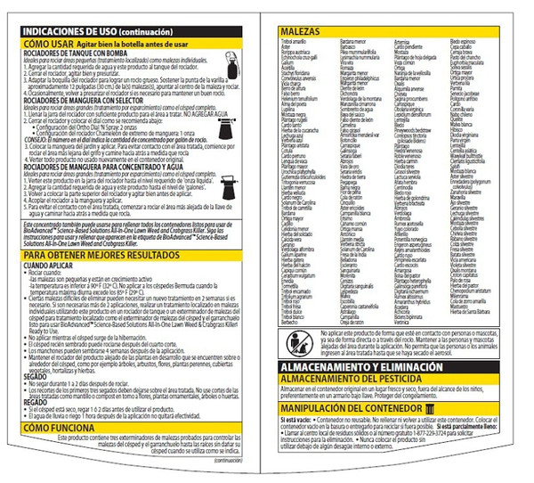 BioAdvanced 704140A Crabgrass and Weed Killer, Liquid, Black/Brown, 40 oz Bottle [SKU: ORG2860419]