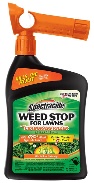 Spectracide HG-95703 Weed and Crabgrass Killer, Liquid, Brown, 32 oz [SKU: ORG7320617]