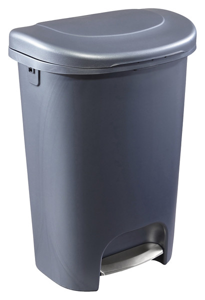 Rubbermaid 2104625 Step-On Trash Can, 13 gal Capacity, Resin, Gray [SKU: ORG9389412]