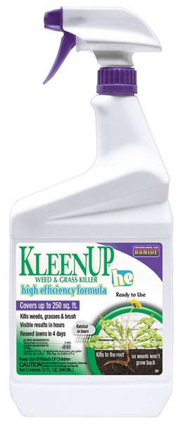 Bonide KleenUp he 757 Weed and Grass Killer Ready-To-Use, Liquid, Off-White/Yellow, 1 qt [SKU: ORG1714518]