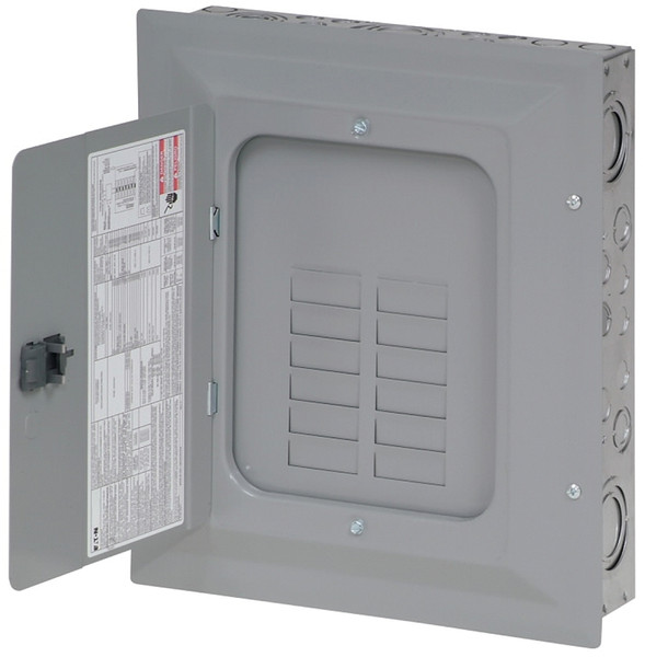 EATON BRP12L125G Load Center, 125 A, 24 -Pole, 12 -Space, 24 -Circuit, Main Lug, Plug-On Neutral, Type BR [SKU: ORG7119977]