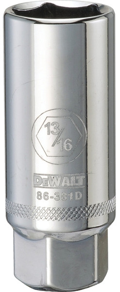 DeWALT DWMT86381OSP Spark Plug Socket, 3/8 in Drive, 6-Point, Polished Chrome-Vanadium [SKU: ORG7519325]